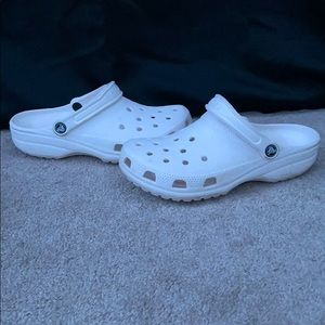 Unisex White Croc Clog